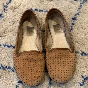 Ugg Alloway fur-lined Studded Flats size 8